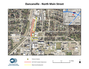 Aerial graphic of Duncanville's North Main St.
