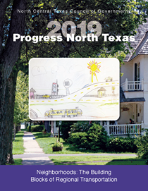 This is the cover of our newest Progress North Texas publication featuring an image of a home in a communtiy..