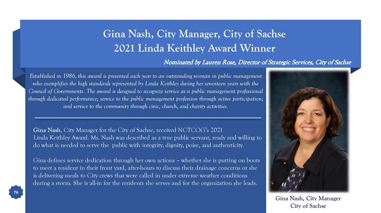 2021 Linda Keithley Award