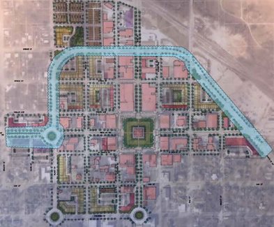 Map thumbnail of the US-180 project in Weatherford used to revitalize the historic downtown area and improve traffic circulation.