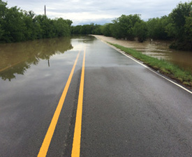 Flooded road 2015
