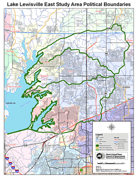 Lake Lewisville East Study Area - Click for a full size map