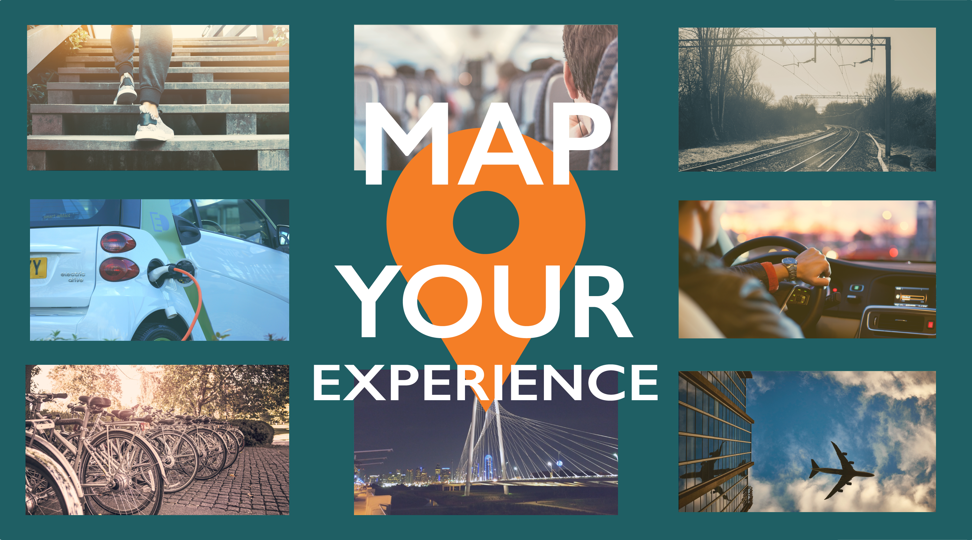 Se trata de una imagen de una herramienta de asignación interactiva para el NCTCOG llamada "Map your experience"