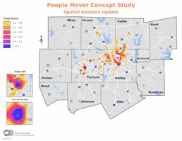 This is a map thumbnail of the peopel mover concept study spatial analysis update