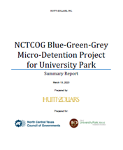 University Park MicroDetention Project Report Cove